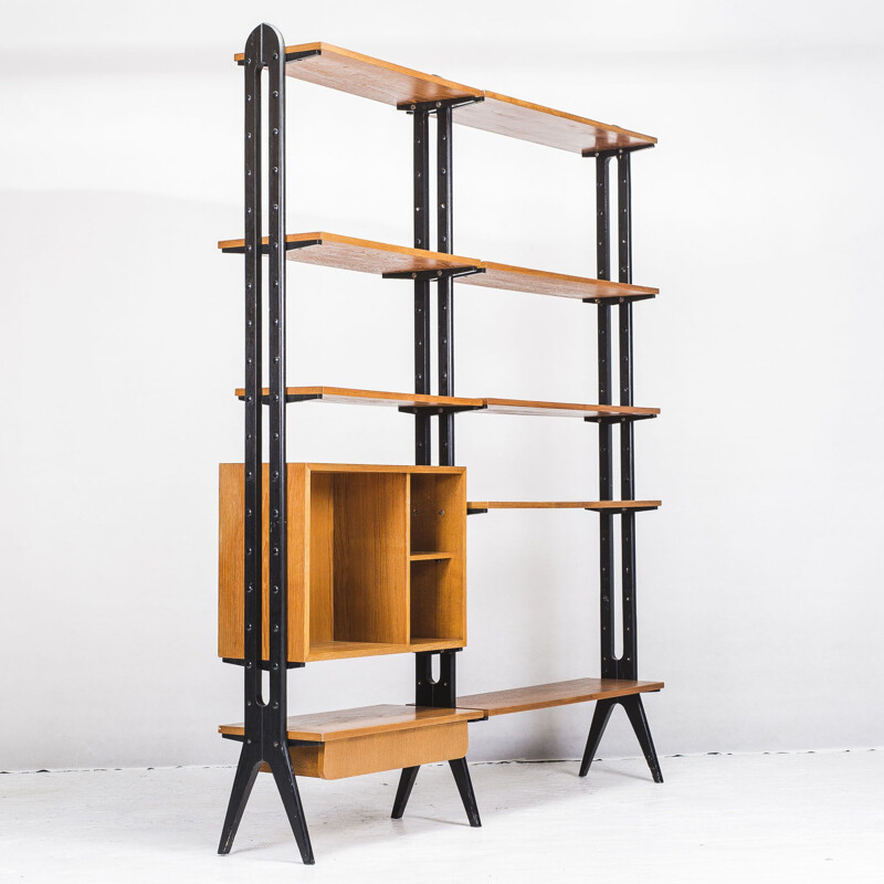 Mid-Century Teak Modular Shelf, 1960s