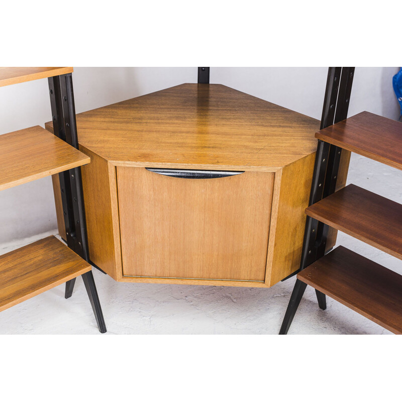 Teak vintage modular shelf, 1960s