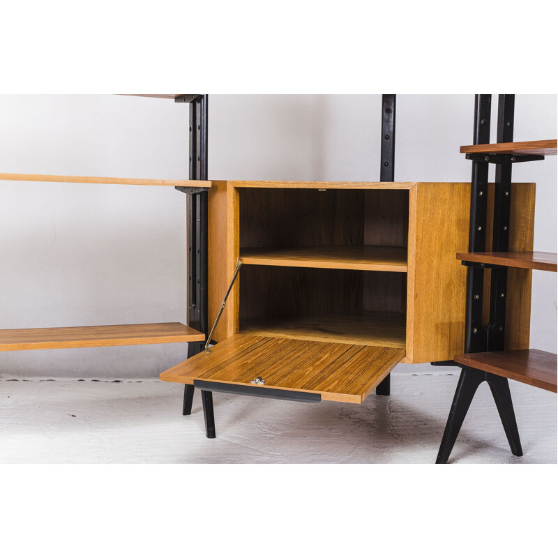 Teak vintage modular shelf, 1960s