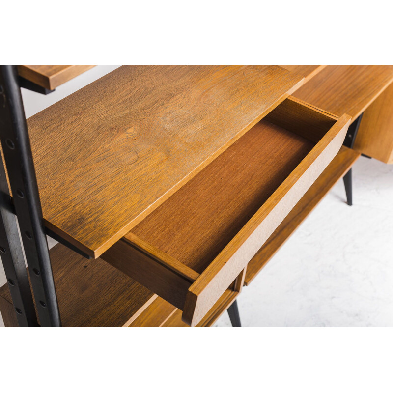 Teak vintage modular shelf, 1960s