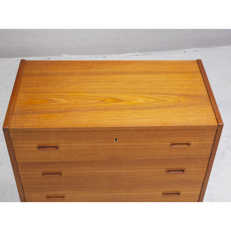 Danish teak vintage chest of drawers, 1960s
