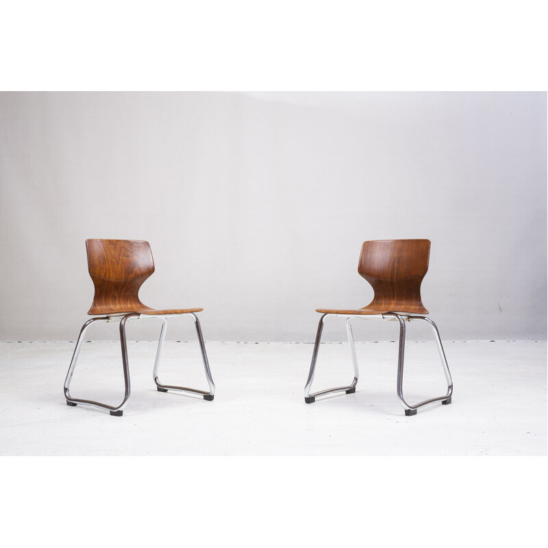 Pair of vintage children's chairs by Adam Stegner for Flötotto, 1970