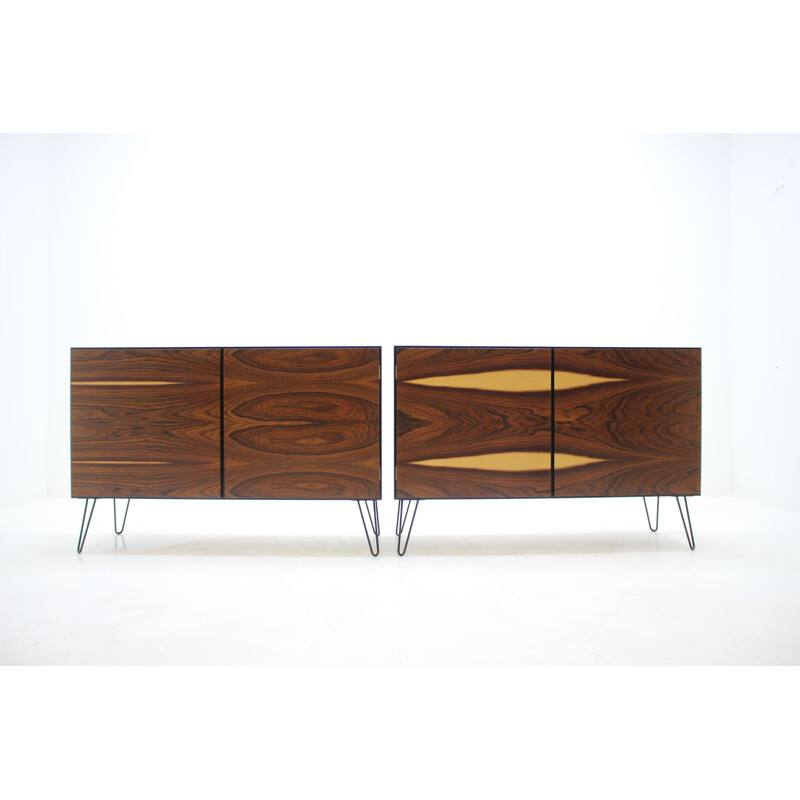 Pair of rosewood vintage side tables by Omann Jun, 1960s