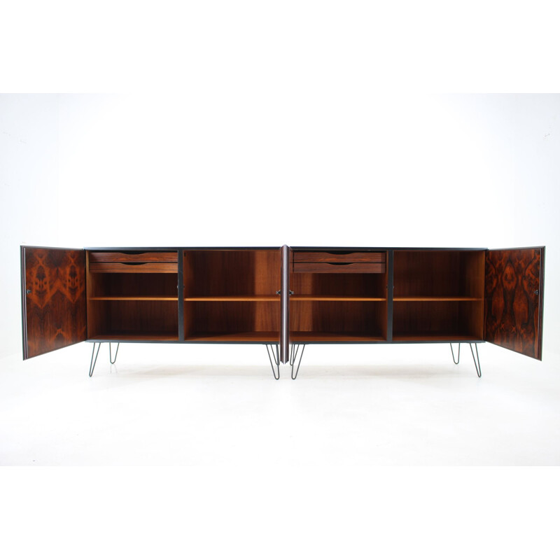 Pair of rosewood vintage side tables by Omann Jun, 1960s