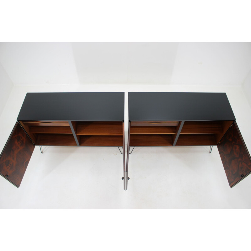 Paire de tables d'appoint vintage en palissandre par Omann Jun, 1960