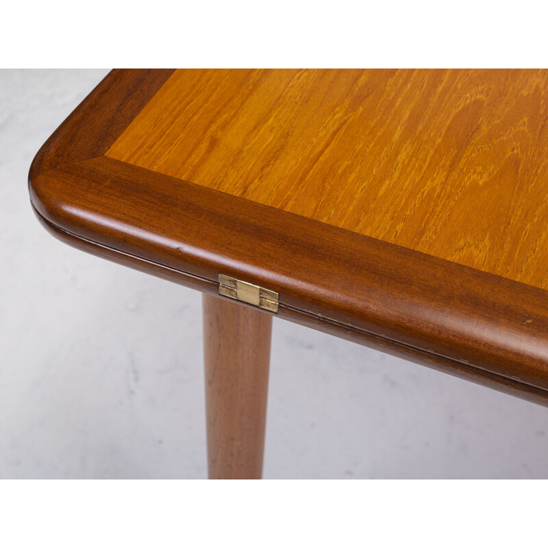 Extendable teak vintage dining table, 1960s