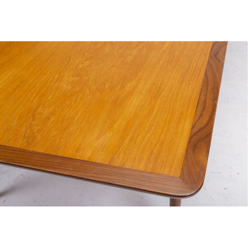 Extendable teak vintage dining table, 1960s