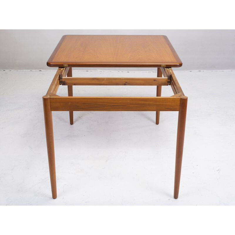 Extendable teak vintage dining table, 1960s