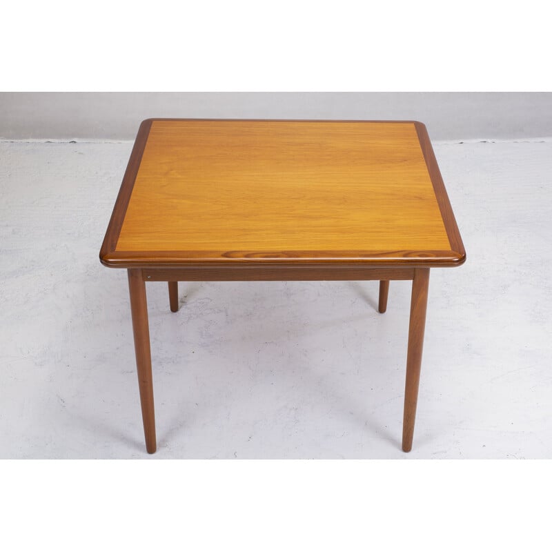 Extendable teak vintage dining table, 1960s