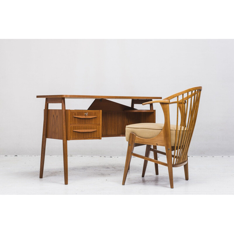 Teak Desk by Gunnar Nielsen Tibergaard, 1960s