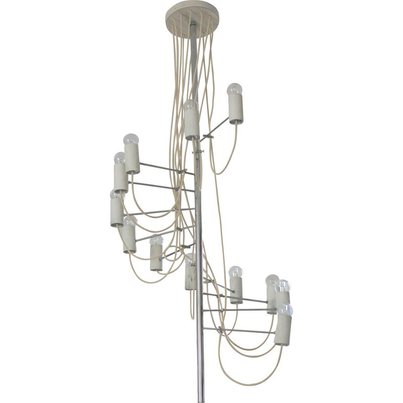 Vintage A16 chandelier by Alain Richard for Disderot, France 1958