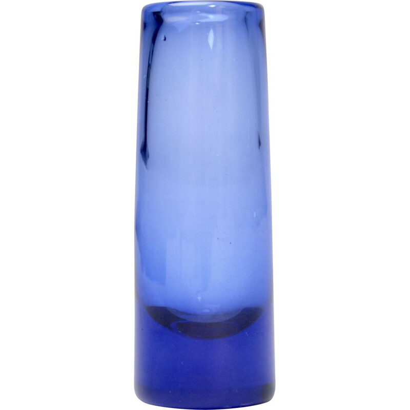 Vintage blue vase "Labrador" by Per Lütken for Holmegaard, 1958