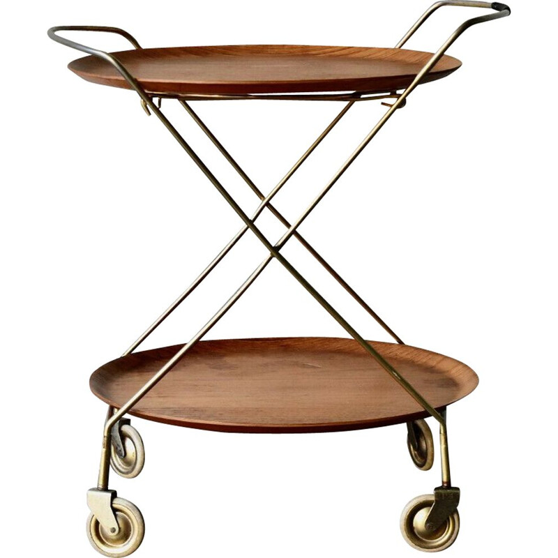 Teak vintage trolley by J.H Fabriken, Sweden, 1960s