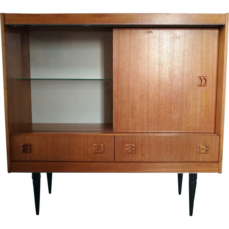 Vintage scandinavian style showcase cabinet, 1960