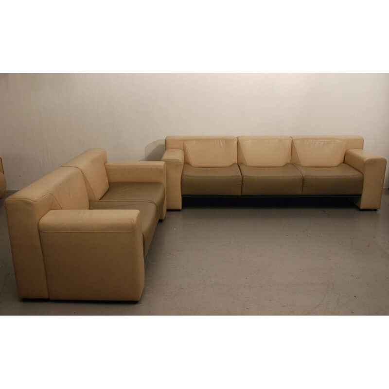 Artifort leather lounge set - 1980s