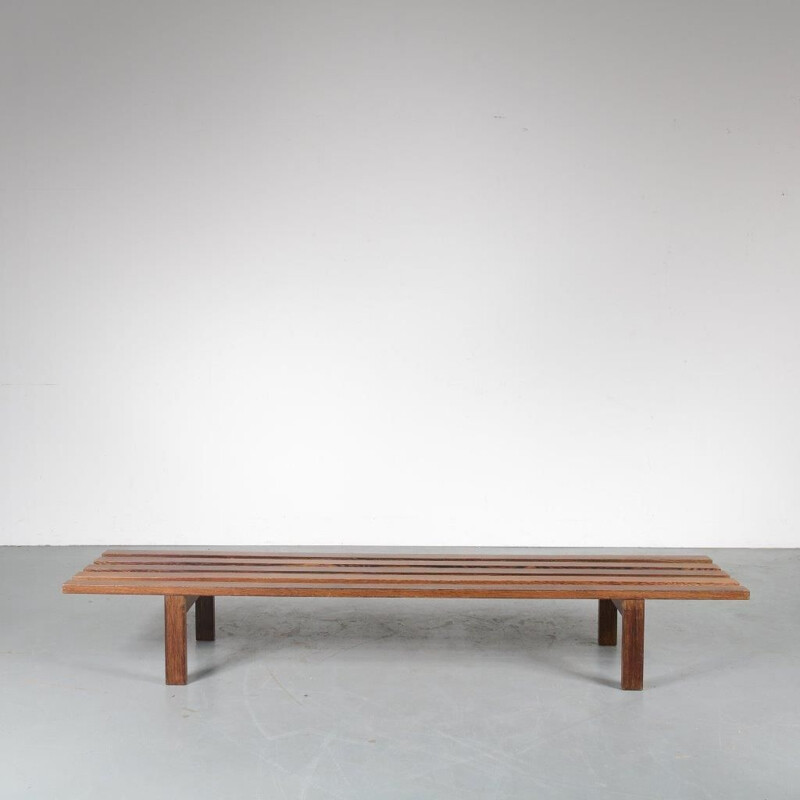 1960s Dutch museum bench  designed by Martin Visser, manufactured by Spectrum in the Netherlands