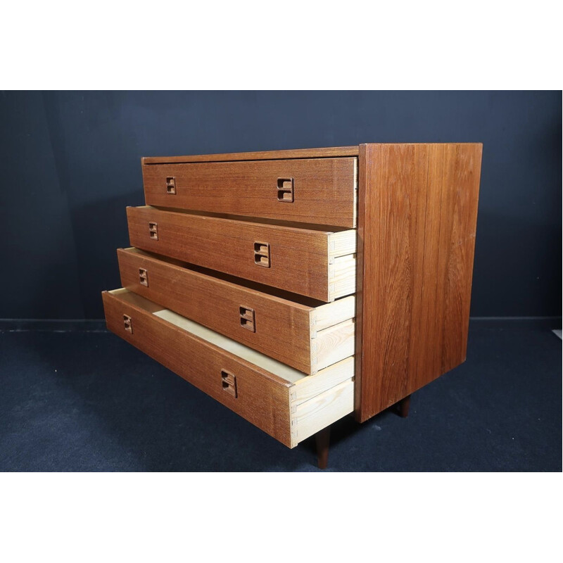 Vintage Scandinavian wooden chest of drawers, 1960s