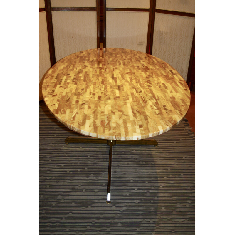 Vintage agate table top with Floorence Knoll base 1970