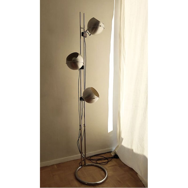 Vintage floor lamp with 3 globes Reggiani edition 1970