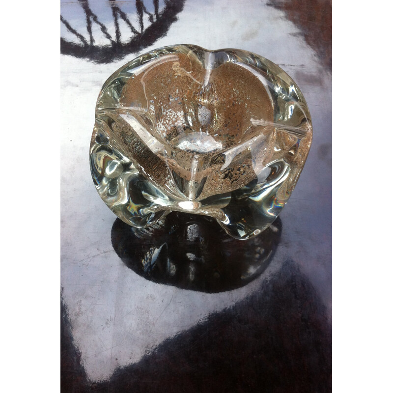 Vintage ashtray in glass, André THURET - 1940s