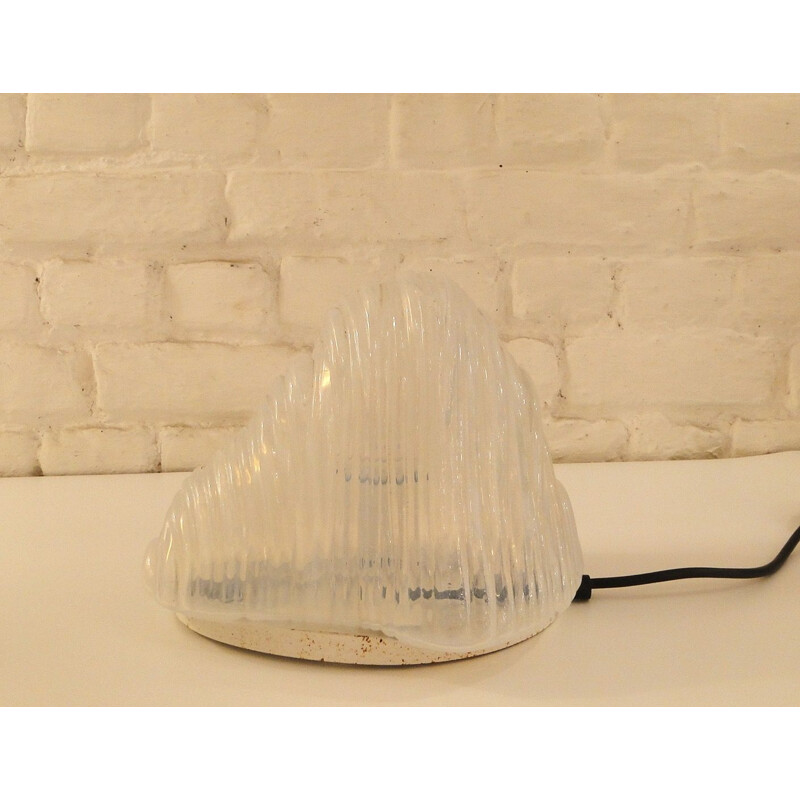 Paire de lampes vintage Iceberg de Carlo Nason pour Mazzega, 1979