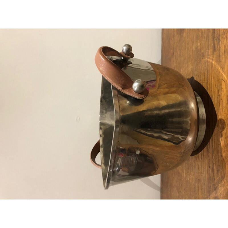 Large champagne bucket with leather handles