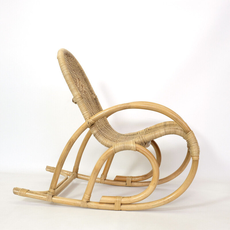 Fauteuil à bascule vintage pour enfant, vers 1970