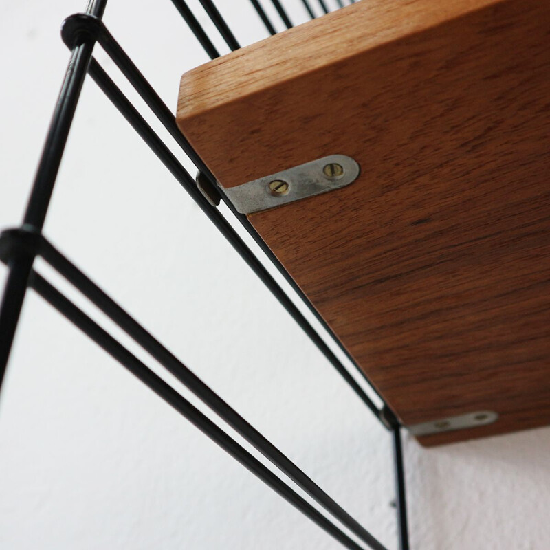 Vintage teak wall unit, 1950s