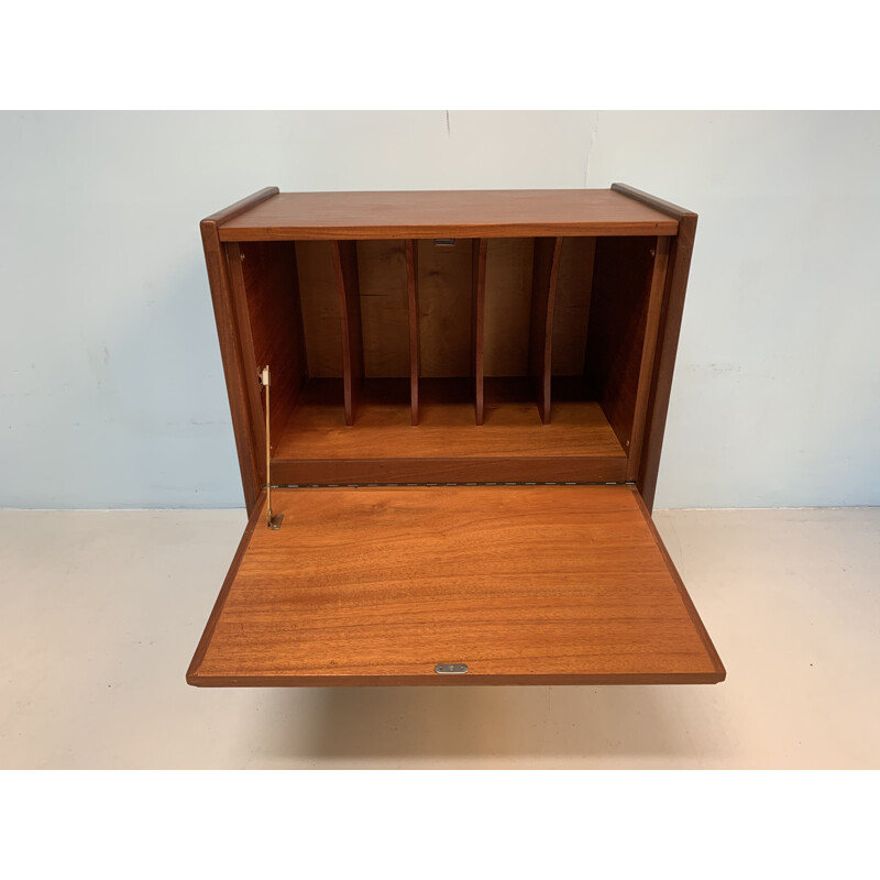 Vintage record cabinet in teak, 1960