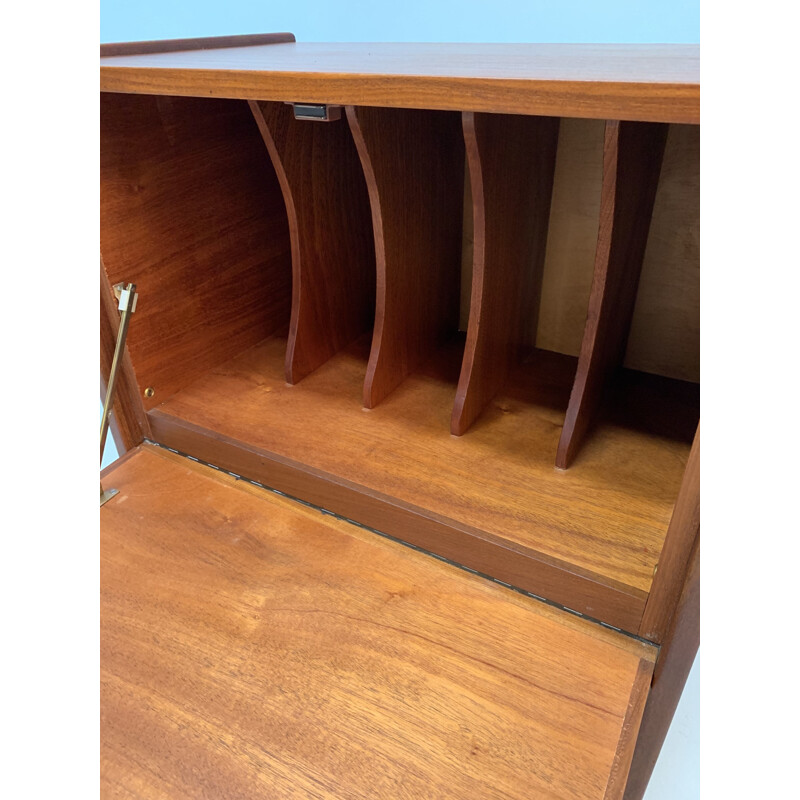 Vintage record cabinet in teak, 1960