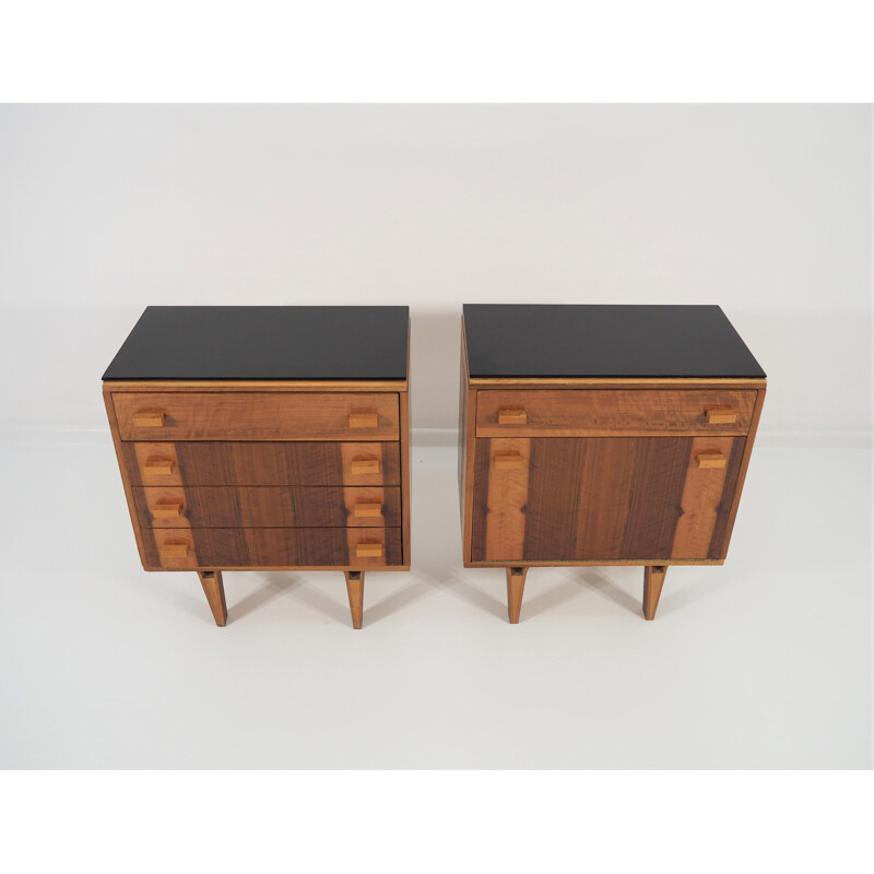 Set of 2 vintage nightstands 1970s