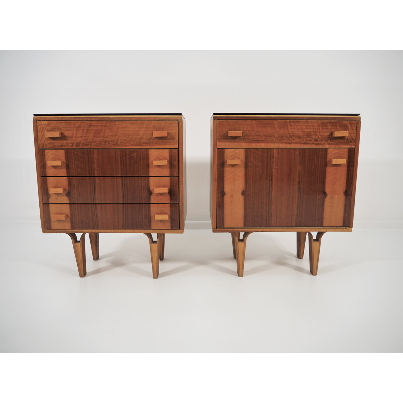 Set of 2 vintage nightstands 1970s