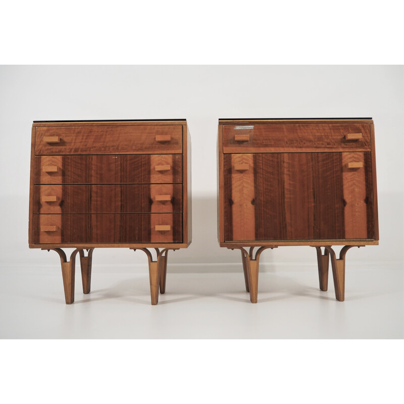 Set of 2 vintage nightstands 1970s