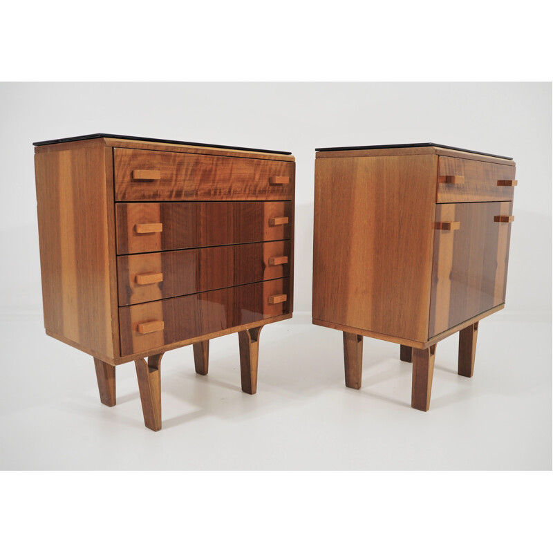 Set of 2 vintage nightstands 1970s