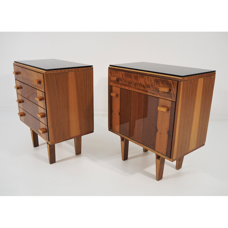 Set of 2 vintage nightstands 1970s