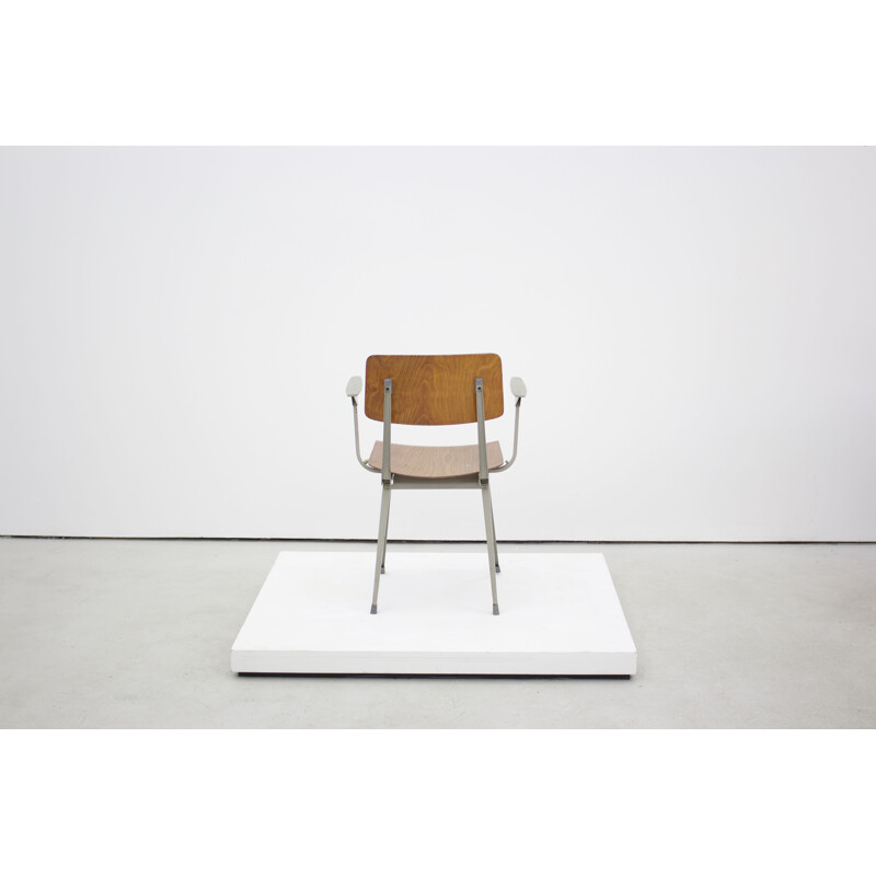 Ahrend de Cirkel vintage Scandinavian "Result" chair in plywood and steel, Friso KRAMER - 1950s