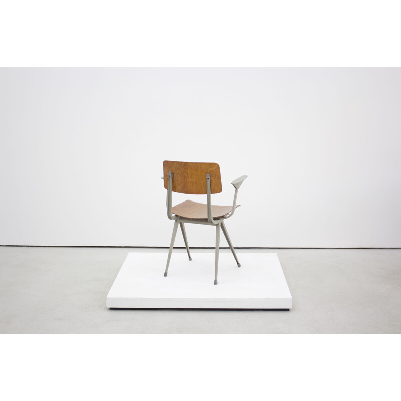 Ahrend de Cirkel vintage Scandinavian "Result" chair in plywood and steel, Friso KRAMER - 1950s