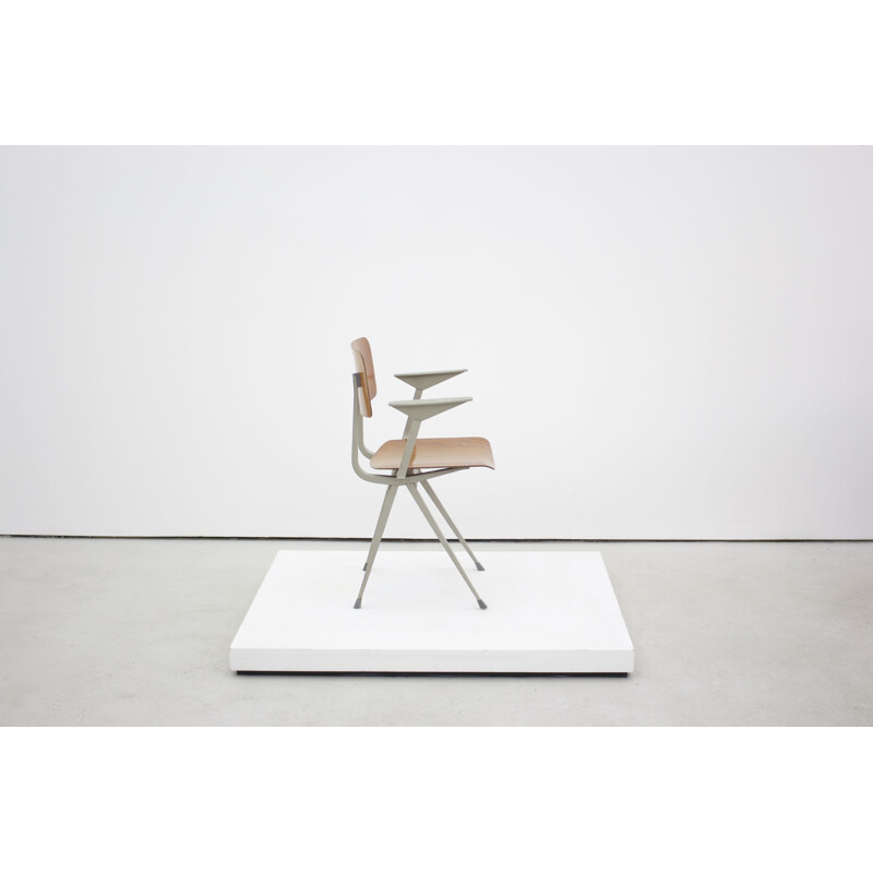 Ahrend de Cirkel vintage Scandinavian "Result" chair in plywood and steel, Friso KRAMER - 1950s