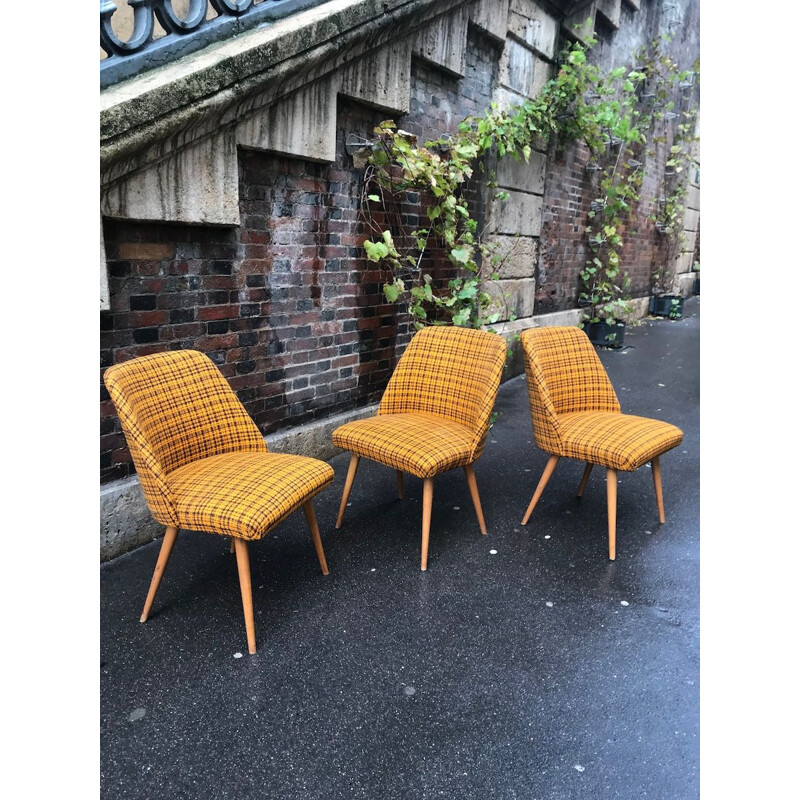 Set of 3 vintage armchairs, Germany, 1960