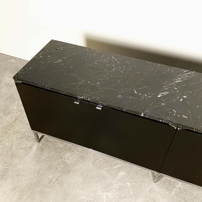 Black Marble Sideboard by Florence Knoll Bassett for Knoll