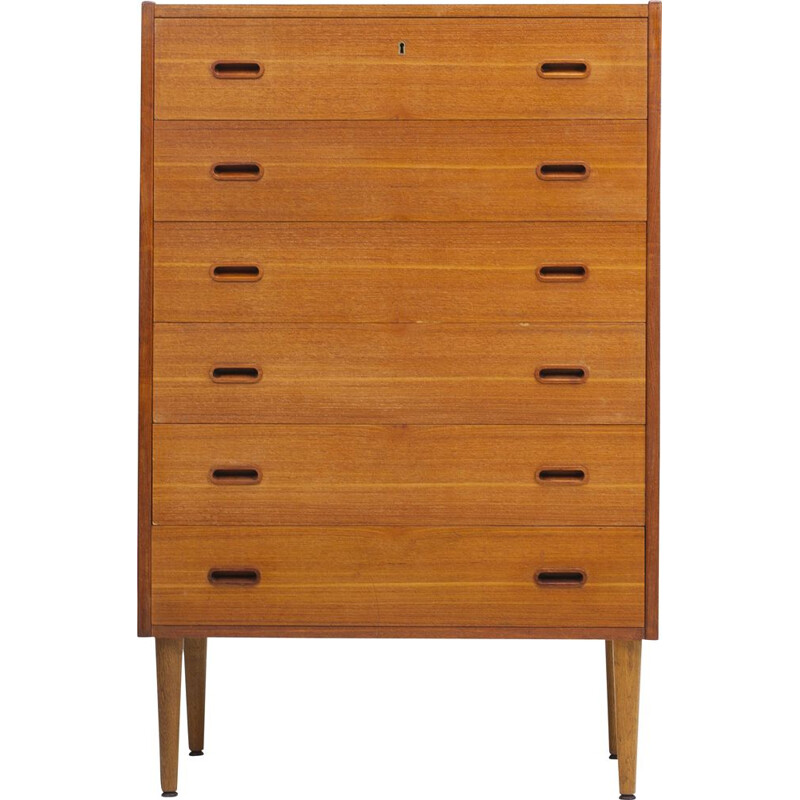 Danish teak vintage chest of drawers, 1960s