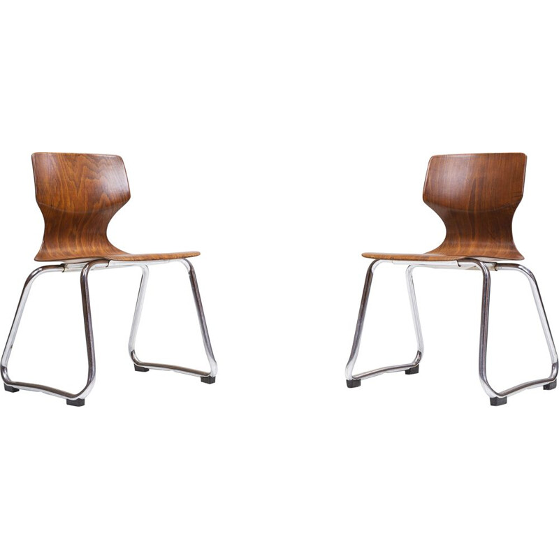 Pair of vintage children's chairs by Adam Stegner for Flötotto, 1970