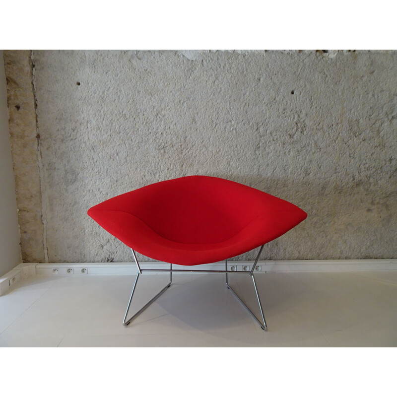 Grand fauteuil vintage "diamant" Knoll par Harry bertoia