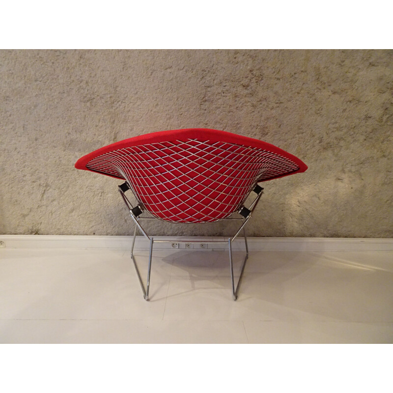 Grand fauteuil vintage "diamant" Knoll par Harry bertoia