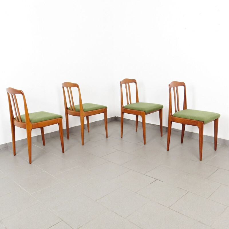 Ensemble de 4 chaises vintage de Drevotvar Jablonne nad Orlici, Tchécoslovaquie, 1970