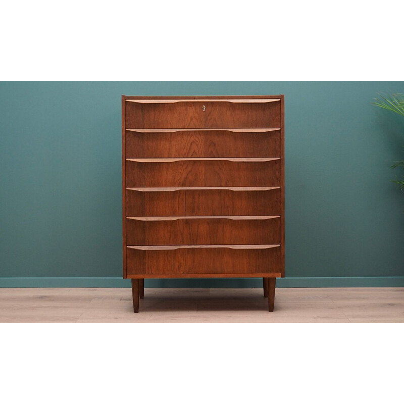 Vintage oak chest of drawers, Denmark, 1960-70s