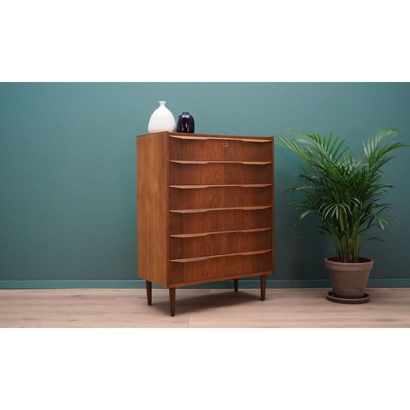 Vintage oak chest of drawers, Denmark, 1960-70s