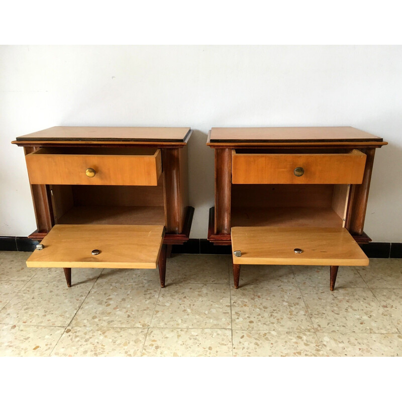 Set of 2 vintage bedside tables, 1960s