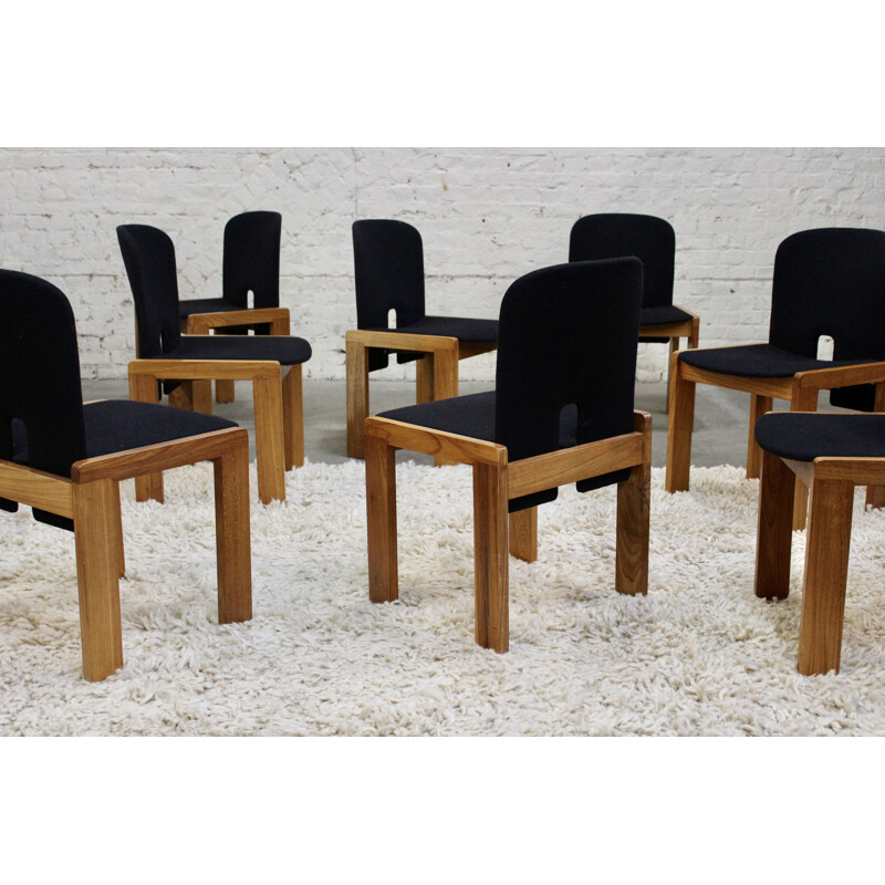 Series of 8 vintage chairs model 121 from Afra & Tobia Scarpa, 1960s