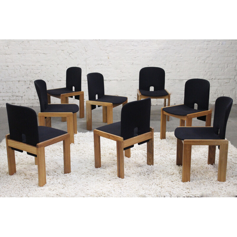 Series of 8 vintage chairs model 121 from Afra & Tobia Scarpa, 1960s